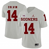 Oklahoma Sooners 14 Aaron Colvin White College Football Jersey Dzhi,baseball caps,new era cap wholesale,wholesale hats